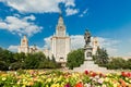 Lomonosov monument and building of Moscow state University