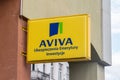 Logo and sign of Aviva insurance company
