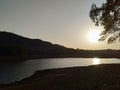Lonavala Bushi Dam sunset view Royalty Free Stock Photo