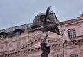 Statue of the Angel of Anteros on top of the Shaftesbury Memorial Fountain, in Piccadilly Circus