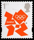 London 2012 Olympic Games Postage Stamp Royalty Free Stock Photo