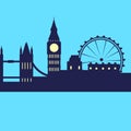 London Abstract Skyline City Skyscraper Silhouette Royalty Free Stock Photo