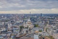 London Aerial View, City Center - View on St Paul`s Cathedral Royalty Free Stock Photo