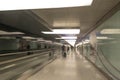 Heathrow Airport terminal Passenger walkway to boarding gates.