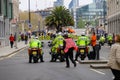 Ensuring Safety: Police Motorcycles at XR Protest