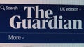 LONDON - AUG 2019: The Guardian newspaper website Royalty Free Stock Photo