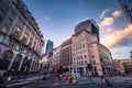 London - August 06, 2018: Modern buildings of downtown London, England