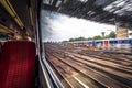 London - August 07, 2018: A traveling train in London, England