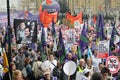 London Austerity Protest Royalty Free Stock Photo