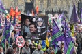 London Austerity Protest Royalty Free Stock Photo