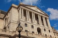 London Bank of England in Threadneedle Street. Royalty Free Stock Photo