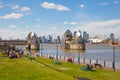 London barrier on the River Thames view Royalty Free Stock Photo