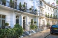 London. Beautiful house entrance of periodic building in Chelsea, one of the richest areas to live with fancy lifestyle