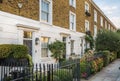 London. Beautiful house entrance of periodic building in Chelsea, one of the richest areas to live with fancy lifestyle