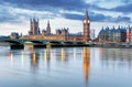 London - Big ben and houses of parliament, UK Royalty Free Stock Photo