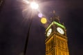 London Big Ben Tower clock Skyline night 3 Royalty Free Stock Photo