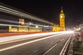 London Big Ben and traffic on Westminster Bridge Royalty Free Stock Photo