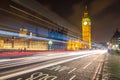 London Big Ben and traffic on Westminster Bridge Royalty Free Stock Photo