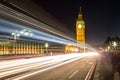 London Big Ben and traffic on Westminster Bridge Royalty Free Stock Photo