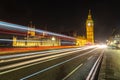 London Big Ben and traffic on Westminster Bridge Royalty Free Stock Photo