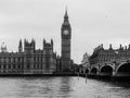 London - Big Ben and Westminster Brridge Royalty Free Stock Photo