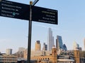 The London Borough of Southwark in south London forms part of Inner London and is connected by bridges across the River Thames to Royalty Free Stock Photo
