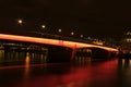 London bridge glowing red