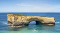 London Bridge panoramic view along the Great Ocean Road, Australia Royalty Free Stock Photo