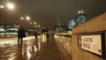London Bridge on a rainy night Royalty Free Stock Photo