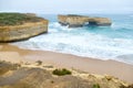 London Bridge. Scenic lookout in the Great Ocean Road, Twelve Apostles. Royalty Free Stock Photo