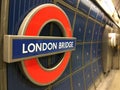 London bridge tube sign Royalty Free Stock Photo