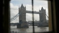 London, Britain-September, 2019: Beautiful view of old tower bridge on background of sky. Action. Beautiful historic