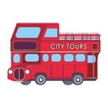 London bus city tour vehicle isolated