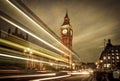 London bus in front of Big Ben. Royalty Free Stock Photo