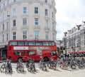 Famous old style red double decker bus in London Royalty Free Stock Photo