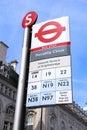 London bus stop Royalty Free Stock Photo