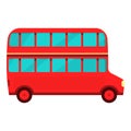 London bus tourist icon cartoon vector. England tour Royalty Free Stock Photo