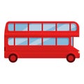 London Bus Transport Icon Cartoon Vector. Double Decker