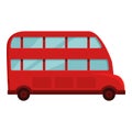 London bus transportation icon cartoon vector. England tour