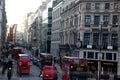 London buses in the City of London, London , England Royalty Free Stock Photo