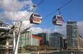 London Cable car connecting Excel exhibition centre and O2 arena Royalty Free Stock Photo