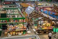 Food Stalls in a Market Hall Royalty Free Stock Photo