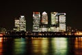 London, Canary Wharf at night