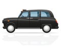 London car taxi vector illustration