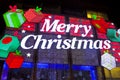 London Christmas Lights on Oxford Street Royalty Free Stock Photo