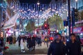 London. Christmas lights at Oxford street Royalty Free Stock Photo