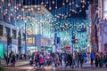 London. Christmas lights at Oxford street Royalty Free Stock Photo