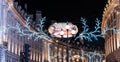 London Christmas lights Royalty Free Stock Photo