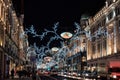 London Christmas lights Royalty Free Stock Photo