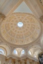 London church interior, steven walbrook. dome light. Royalty Free Stock Photo